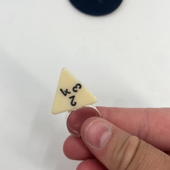 Handmade triangle D and D size ring - Picture 4 of 6